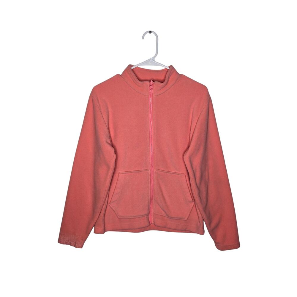 EDDIE BAUER Kids Full Zip Fleece Pink Size L (14/16)